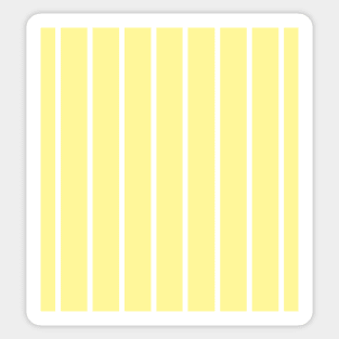 Narrow yellow and white stripes 2 Sticker